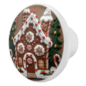 Huis van Gemberkoek Kerst Keramische Knop (Rechts)