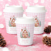 Huis van Gemberkoek Meisje Verjaardagsfeestje  Papieren Bekers