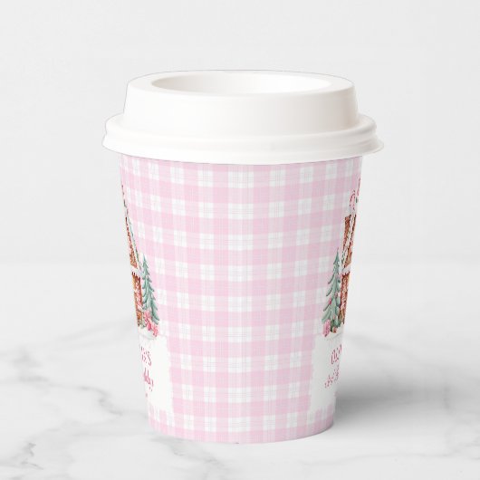 Huis van Gemberkoek Meisje Verjaardagsfeestje  Papieren Bekers (Rechts)