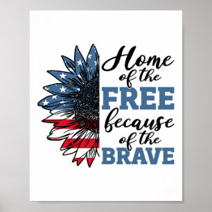 Huis van gratis vanwege dappere veteranen dag 4e v poster