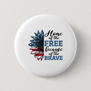 Huis van gratis vanwege dappere veteranen dag 4e v ronde button 5,7 cm