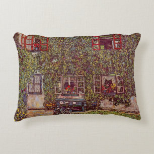 Huis van Guardaboschi door Gustav Klimt, Vintage K Decoratief Kussen