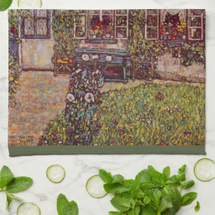 Huis van Guardaboschi door Gustav Klimt, Vintage K Theedoek