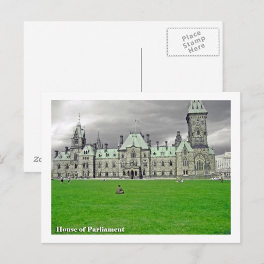 Huis van het Parlement Briefkaart (Voorkant / Achterkant)