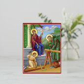 Huis van Nazareth Folie Feestdagen Briefkaart (Staand Voorkant)