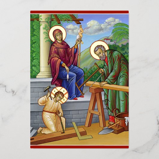 Huis van Nazareth Folie Feestdagenkaart (Voorkant)