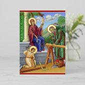 Huis van Nazareth Folie Feestdagenkaart (Staand Voorkant)