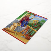 Huis van Nazareth Folie Feestdagenkaart (Gedraaid)