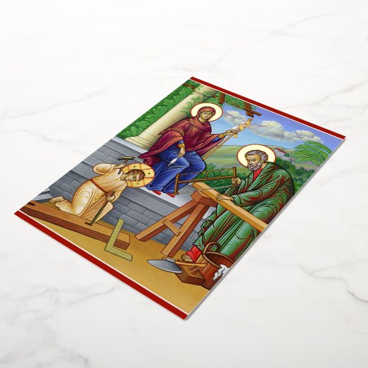 Huis van Nazareth Folie Feestdagenkaart (Gedraaid)