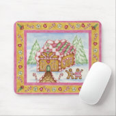Huis van peperkoek hart muismat (Met muis)