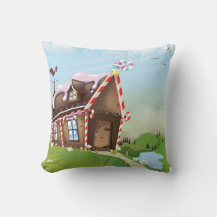 Huis van peperkoek kussen