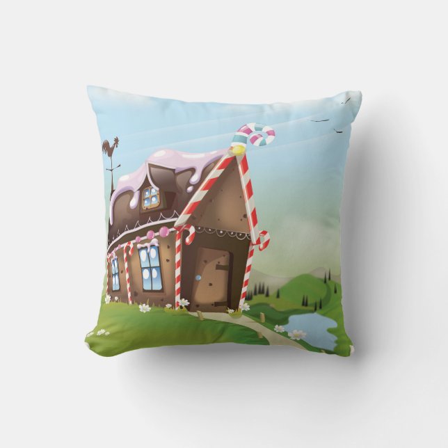 Huis van peperkoek kussen (Voorkant)
