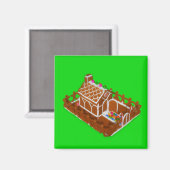 Huis van peperkoek magneet (Voorkant / Achterkant)