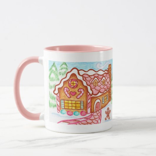 Huis van peperkoek mok (Links)