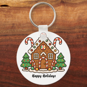 Huis van peperkoek sleutelhanger