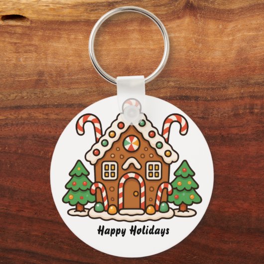 Huis van peperkoek sleutelhanger (Voorkant)