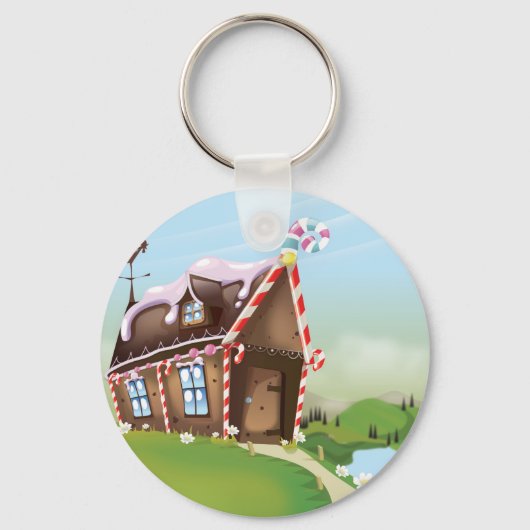 Huis van peperkoek sleutelhanger (Voorkant)