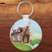 Huis van peperkoek sleutelhanger (Voorkant)