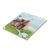 Huis van peperkoek tegeltje (Zijkant)