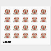 Huis van peperkoek vierkante sticker (Vel)