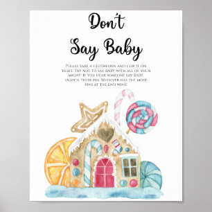 Huis van peperkoek - zeg niet baby poster