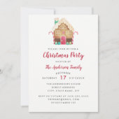 Huis van Peperkoek Zoete Kerstfeest Uitnodiging (Voorkant)