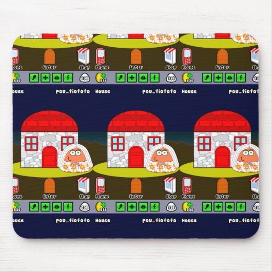 Huis van Pou Mousepad Muismat (Voorkant)