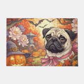Huis van Pug Dog & Halloween, Herfst, Art Nuovo Deurmat (Voorkant)