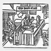 Huis van Rest Vierkante Sticker (Voorkant)