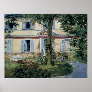 Huis van Rueil door Edouard Manet Poster