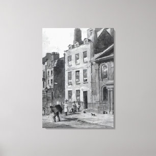 Huis van Sir Isaac Newton Canvas Afdruk