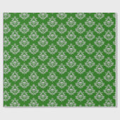 Huis van slang Schedel damast ontwerp inpakpapier (Vlak)