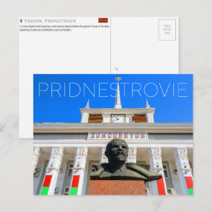 Huis van Sovjets, Tiraspol, Pridnestrovie Reis Briefkaart