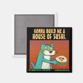 HUIS VAN SUSHI. $3.00 MAGNEET (Voorkant / Achterkant)