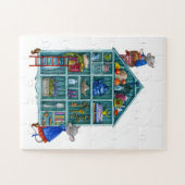 Huis van twee schattige kleine muizen legpuzzel (Horizontaal)