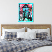 Huis van Uitnodiging Canvas Afdruk (Insitu (Slaapkamer))