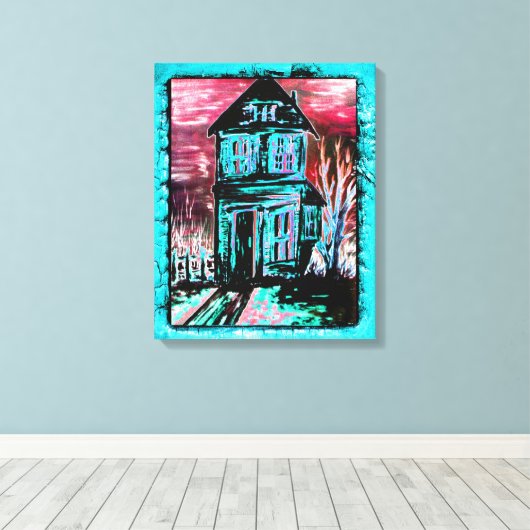 Huis van Uitnodiging Canvas Afdruk (Insitu (Houten vloer))