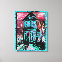 Huis van Uitnodiging Canvas Afdruk