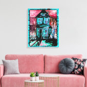 Huis van Uitnodiging Canvas Afdruk (Insitu (Woonkamer))
