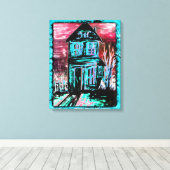 Huis van Uitnodiging Canvas Afdruk (Insitu (Houten vloer))