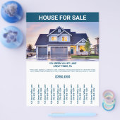 Huis van verkoop door eigenaar van flyerscheuren flyer (Enkel)