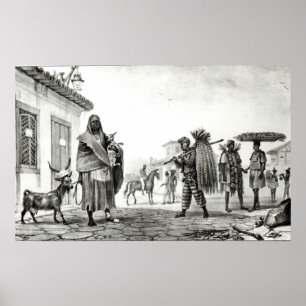 Huis van verkoop voor huur, paarden en geiten poster