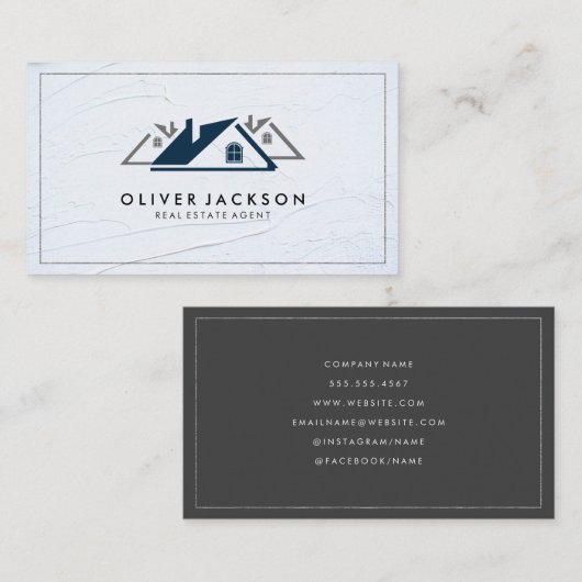 Huis Vastgoedmakelaar | Bouw  Visitekaartje (Voorkant / Achterkant)