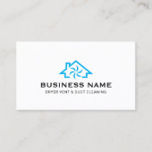 Huis & Ventilator Logo Dryer Vent & Duct Cleaning  Visitekaartje (Voorkant)