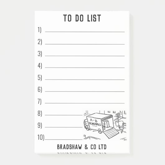 Huis Verhuizingen Bedrijf Post-it® Notes (Voorkant)