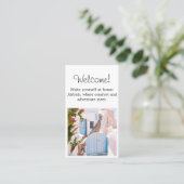 Huis Verhuur Custom afbeelding QR code Griekenland Visitekaartje (Staand voorkant)