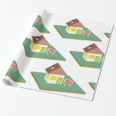 Huis verkocht cadeaupapier (Uitgerold)