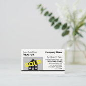 Huis verkocht, makelaar, makelaar Visitekaartje (Staand voorkant)