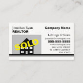 Huis verkocht, makelaar, makelaar Visitekaartje (Voorkant)