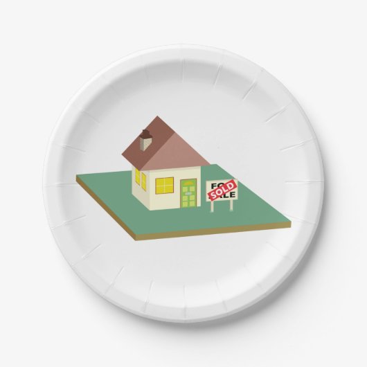 Huis verkocht papieren bordje (Voorkant)